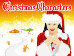 Slide de personagens de Natal